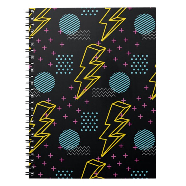 90's style seamless pattern notebook (Front)
