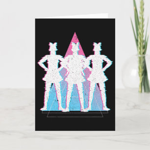 90s Synthwave Cheerleading Cheer Team Vaporwave Ch Card
