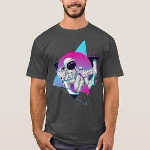 90s Synthwave Skateboarder Outer Space Vaporwave A T-Shirt
