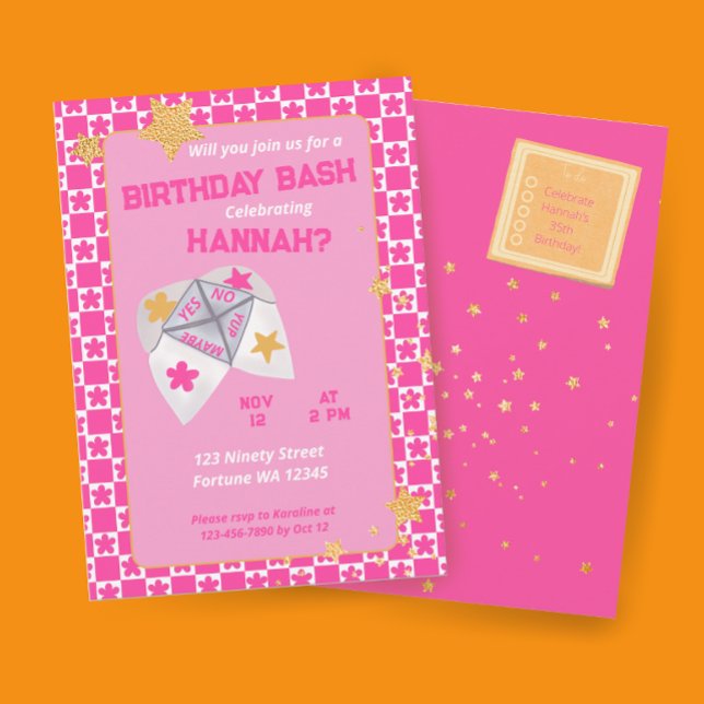 90s Throwback Cootie Catcher Birthday Party Invitation (Creator Uploaded)