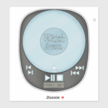 90s Throwback - PixelMan Portable CD Player Sticke