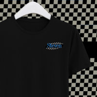 90s TV Comedy Black Blue Oval Your Name Logo