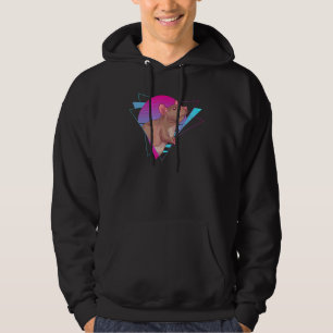 90s Vaporwave Aesthetic Rodent Pet Animal  Cute Ra Hoodie