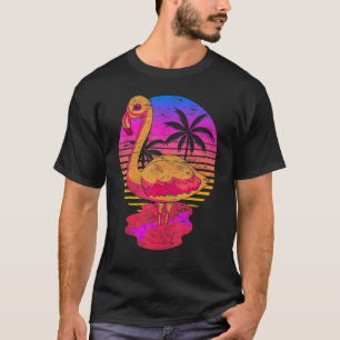 90s Vaporwave Summer Vibes Zoo Animal Bird Exotic  T-Shirt