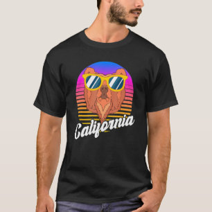 90s Vaporwave  Sunglasses Californian Bear Califor T-Shirt
