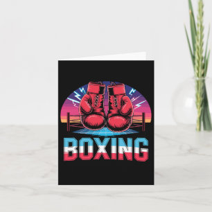 90s Vintage Boxing Gloves Fighter Boxer  Card