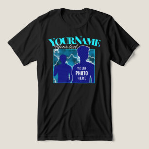 90s Vintage Rap Aesthetic Custom Photo & Name Tri-Blend Shirt