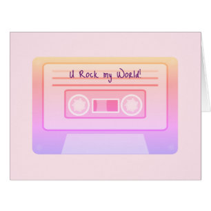 90s y2k Vaporwave Pink Valentines Day Card