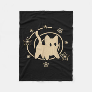 90s Y2k Y Tomcat Cat Is Ed Under Starry Tail  Fleece Blanket