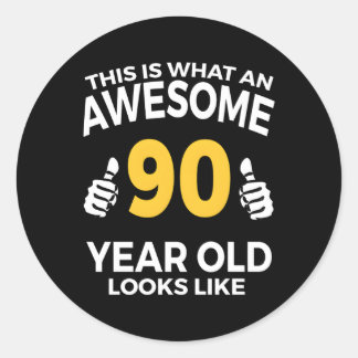 90Th 90 Classic Round Sticker