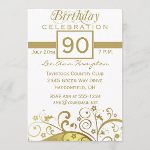 90th - 99th Birthday Party Invitations