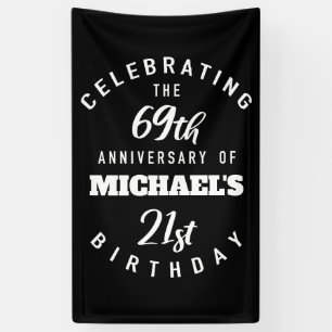 90th birthday, 90 years old, personalised, birthda banner