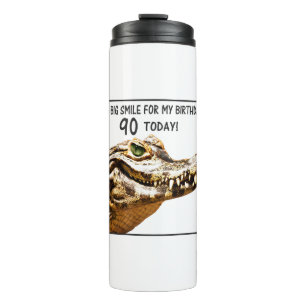 90th Birthday Alligator Smile Thermal Tumbler