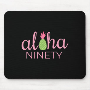 90th Birthday Aloha Beach Tropical Vacation Party  Mouse Pad