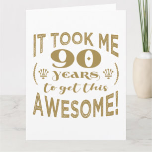 90th Birthday Awesome Card