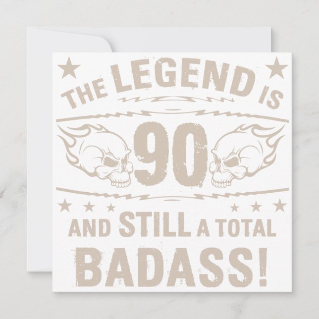 90th Birthday Badass Card (Front)