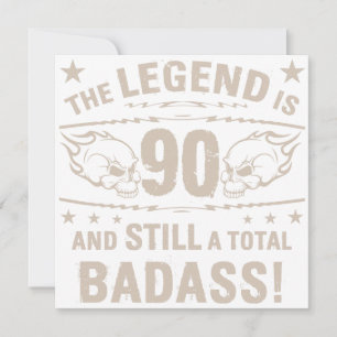 90th Birthday Badass Card