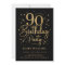 90th Birthday Black Gold