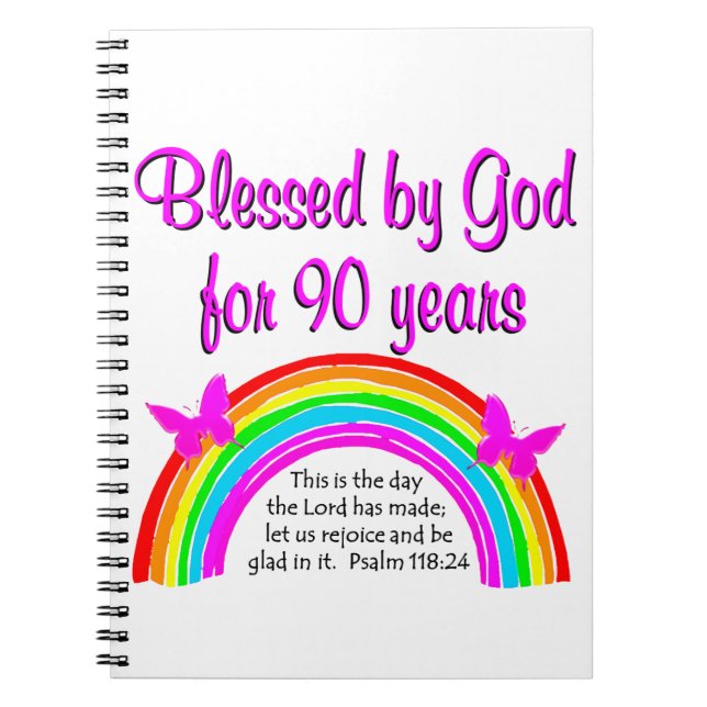 90TH BIRTHDAY BLESSING NOTEBOOK (Front)