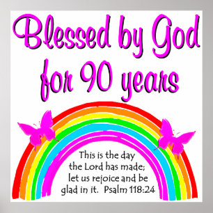 90TH BIRTHDAY BLESSING POSTER