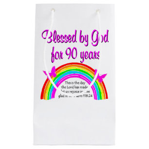90TH BIRTHDAY BLESSING SMALL GIFT BAG