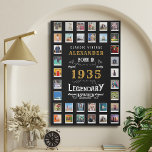 90th Birthday born 1935 Family Photos Collage Faux Canvas Print<br><div class="desc">Give that special someone a gift they will love and cherish forever: a personalised birthday large faux canvas print! Our unique and stylish print includes an array of your favourite photos and includes the name and year of the birthday recipient. Perfect for brightening up any space, this thoughtful and unique...</div>