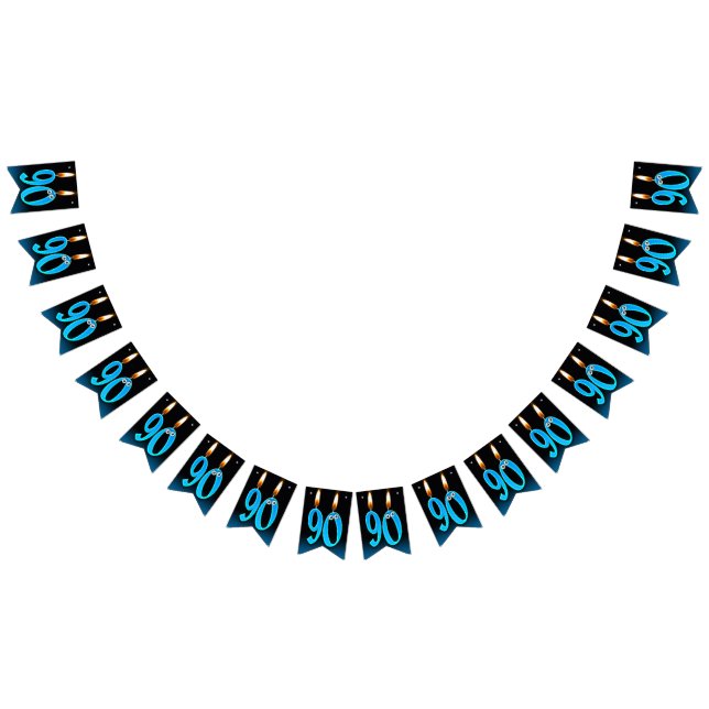 90th birthday candles with eyeballs bunting  (All)