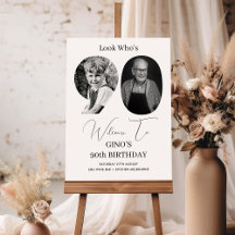 90th Birthday Celebration Custom Photo Monogram
