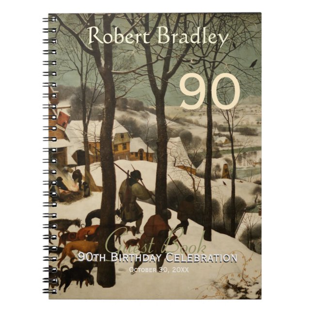 90th Birthday Celebration Customisable Guest Book (Front)