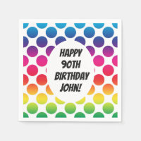 90th Birthday Celebration With Colourful Circles