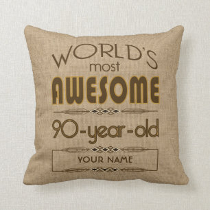 90th Birthday Celebration World Best Fabulous Cushion