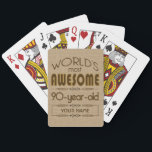 90th Birthday Celebration World Best Fabulous Playing Cards<br><div class="desc">Celebrate the milestone birthday of your favourite senior citizen with this fun gift reminding them of how fabulous they are. Customise with names,  initials or other text.</div>