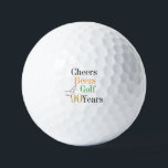 90th Birthday Cheers Beers Golf Minimal Party Balls<br><div class="desc">This is a stylish 90th birthday design with a golf cheers and beers theme. It is a modern, minimal design, in classic black and white with orange, green and gold typography. Perfect for a fun, golf and beer themed, 90th birthday party and ideal as a birthday gift, party accessories or...</div>