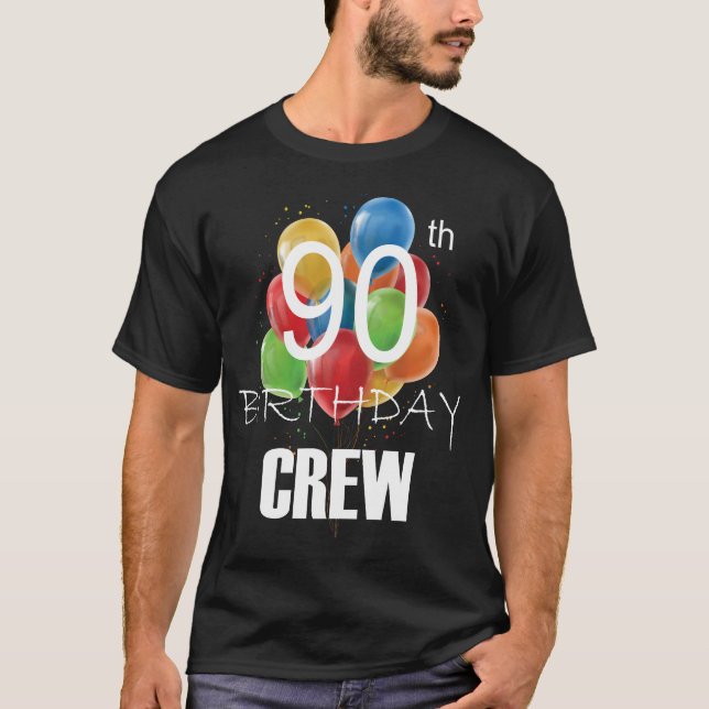 90th Birthday Crew 90 Party Crew Group Men T-Shirt (Front)