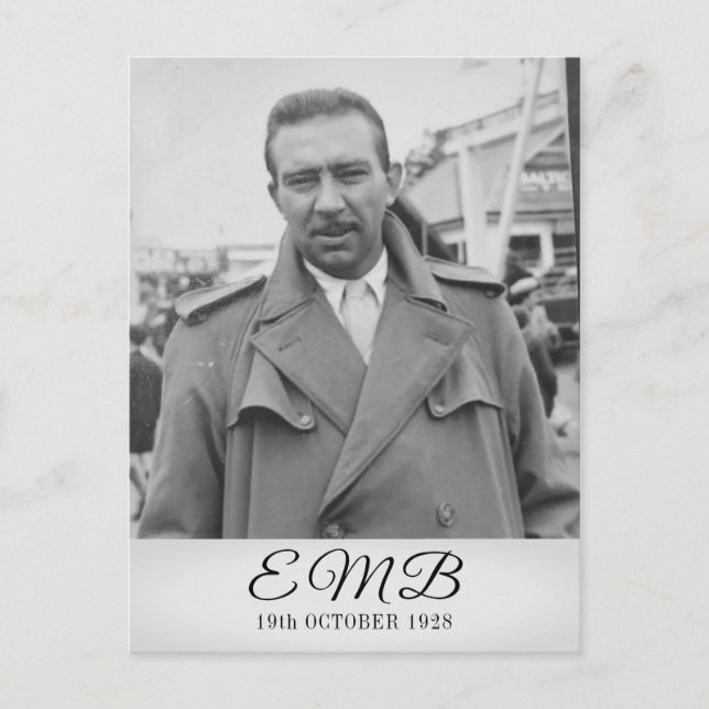 90th Birthday Elegant Photo Monogram Male Birthday Postcard (Front)