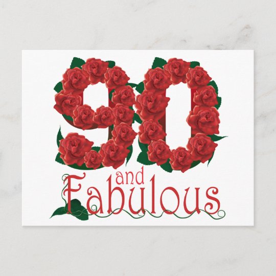 90th birthday flower postcard | Zazzle.com.au