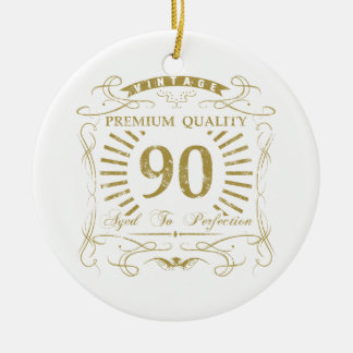 90th Birthday Gag Gift Ceramic Ornament