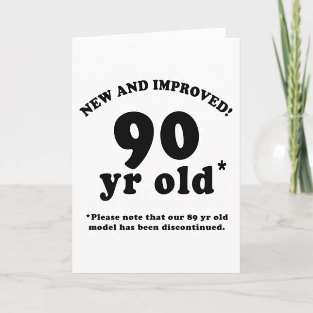 90th Birthday Gag Gifts Card (Front)