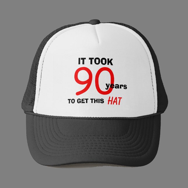 90th Birthday Gag Gifts Hat for Men (Creator Uploaded)