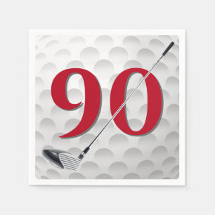90th Birthday Golf Club Napkins