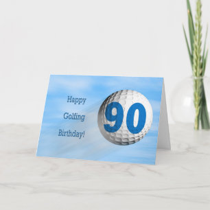 90th birthday golfing card