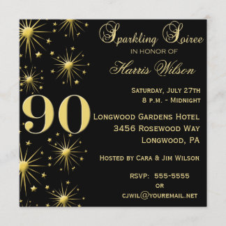 90th Birthday Invitations