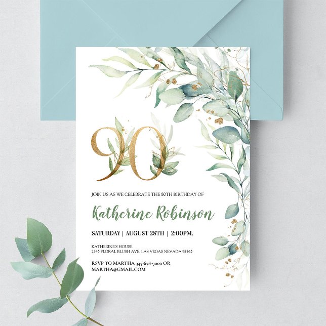 90th birthday invite for her Adult Birthday (Creator Uploaded)