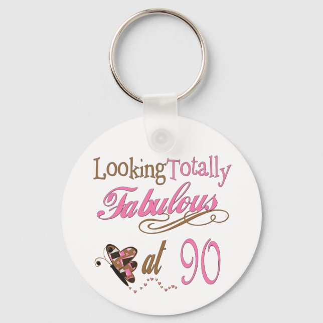 90th Birthday Key Ring (Front)