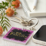 90th Birthday  Key Ring<br><div class="desc">Fabulous Happy Birthday Products!</div>