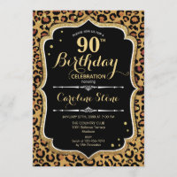 90th Birthday - Leopard Print