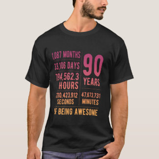 90th Birthday Men &Women Funny 90 Years Old T-Shirt