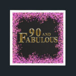 90th Birthday  Napkin<br><div class="desc">Fabulous Happy Birthday Products!</div>