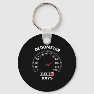 90th birthday oldometer zero to 90 years car lover key ring