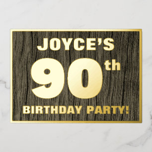 90th Birthday Party: Bold, Faux Wood Grain Pattern